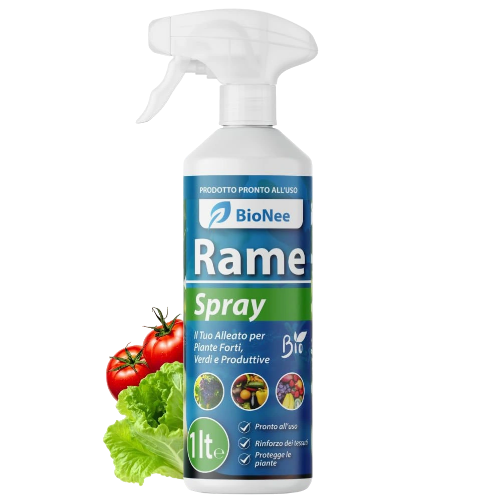 Rame Spray 1l – Trattamento naturale pronto all’uso per piante ornamentali, da frutto, orto e giardino – Con rame, caolino e microelementi (ramespray)