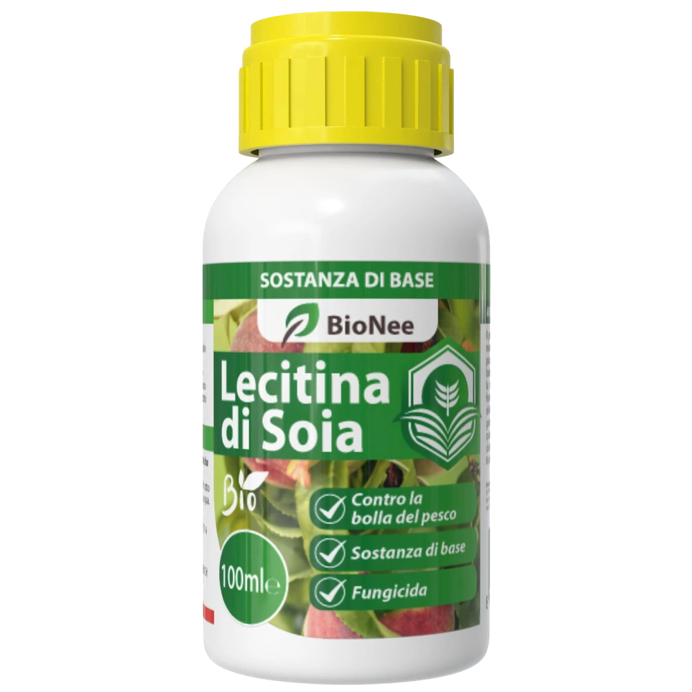 Lecitina di Soia – Sostanza di Base Naturale | Concentrato Idrosolubile per Uso Agricolo | Barriera Protettiva contro Funghi | Per Piante da Frutto, Ortive e Ornamentali (100 ml)