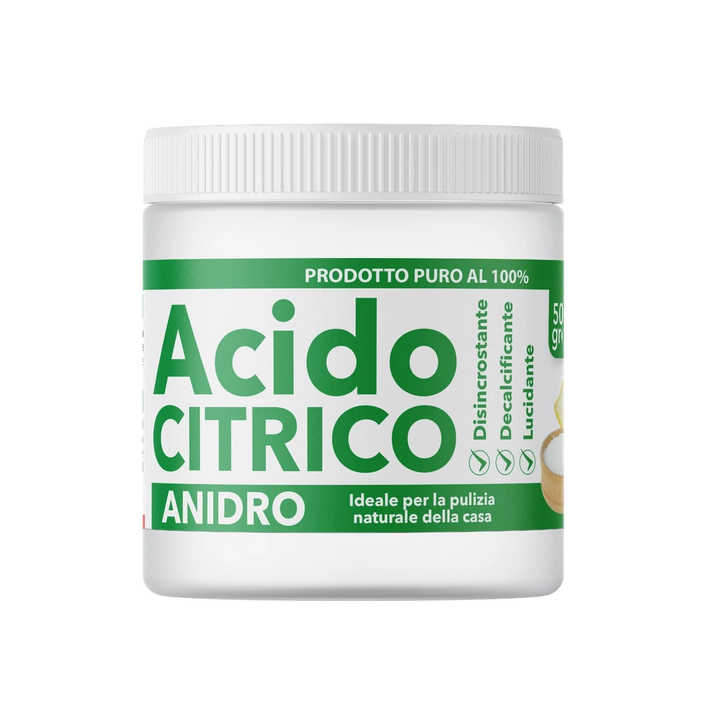 BioNee Acido Citrico Anidro Puro 500g – Polvere Naturale per Pulizia Domestica | Anticalcare, Ammorbidente, Disincrostante e Detergente Multiuso