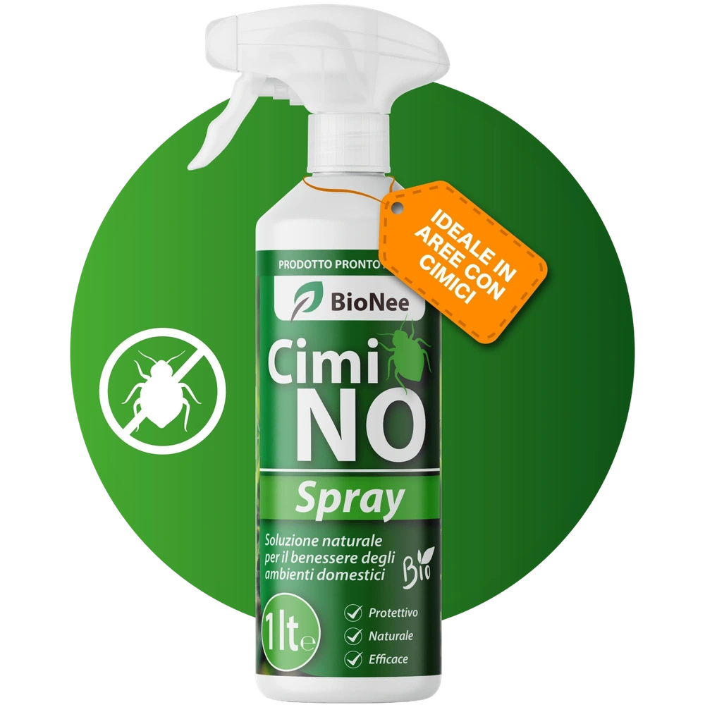 BioNee CimiNO 1 L – Trattamento Naturale contro le Cimici | Protezione Naturale per Casa, Balcone e Infissi | Sicuro, Non Invasivo e Ideale per Ambienti Interni