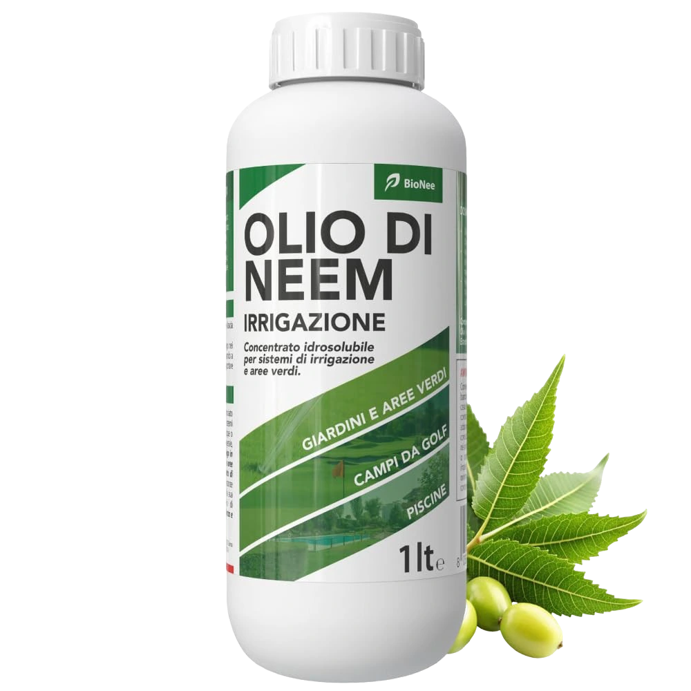 BioNee Olio di Neem Speciale Irrigazione 1L – Concentrato Idrodispersibile per Sistemi di Irrigazione e Aree Verdi