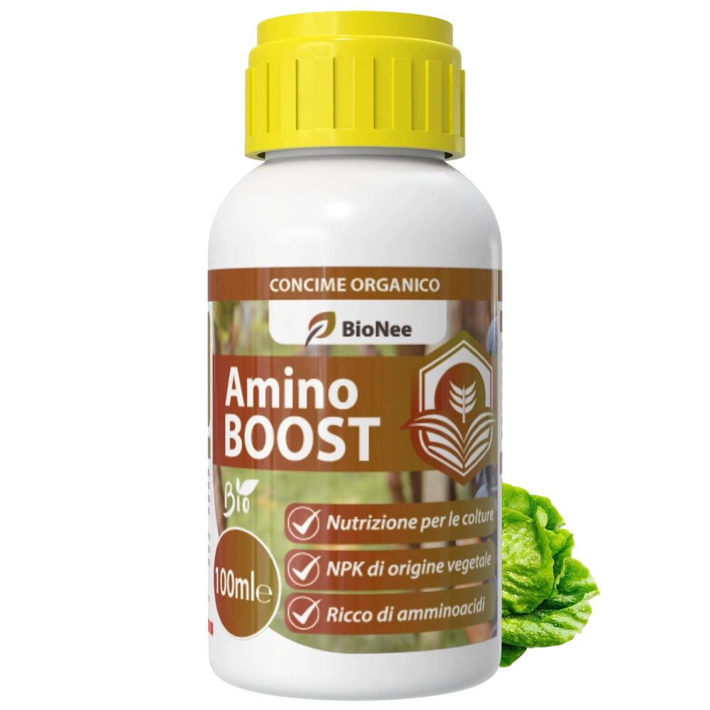 Amino BOOST, Concime Organico NPK per Colture Biologiche, Concime Biologico per uso fogliare e radicale