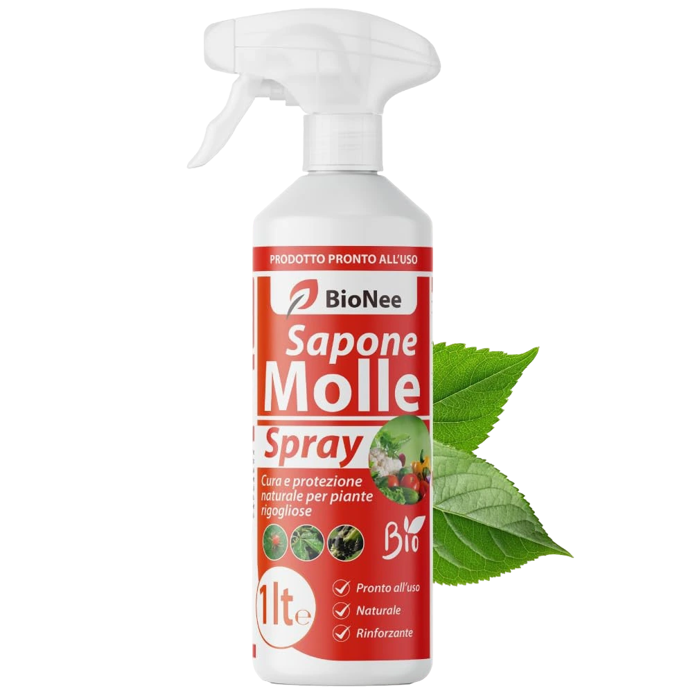 Sapone Molle Potassico Spray 1 lt – Insetticida Naturale per Piante, Afidi, Cocciniglia, Effetto Corroborante e Lava Melata