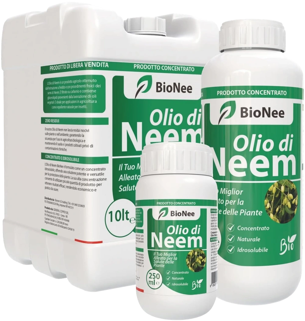 Olio di Neem - insetticida naturale Concentrato - biologico solubile in acqua (250 ml)