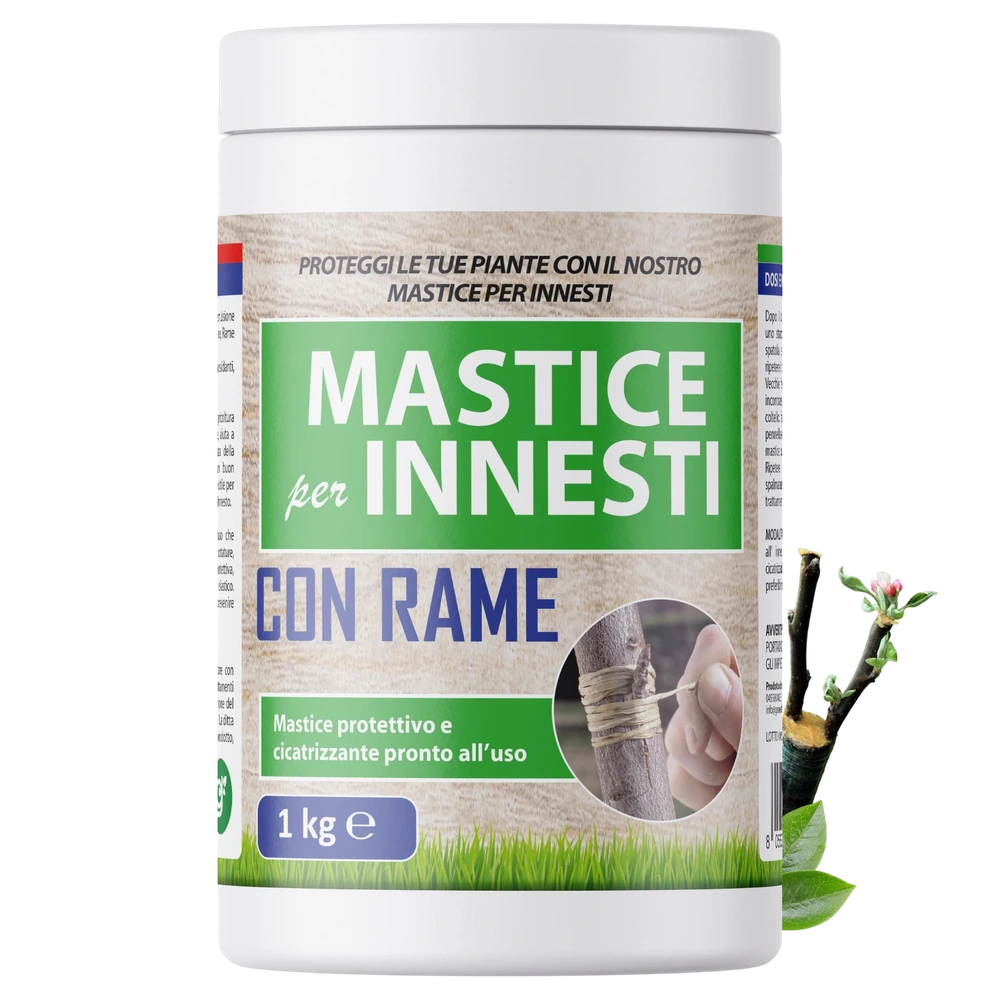 Mastice Per Innesti E Potature - Con Rame - Antibatterico Pasta Cicatrizzante Curativa Per Ferite Piante Alberi Arbusti X 1 Kg