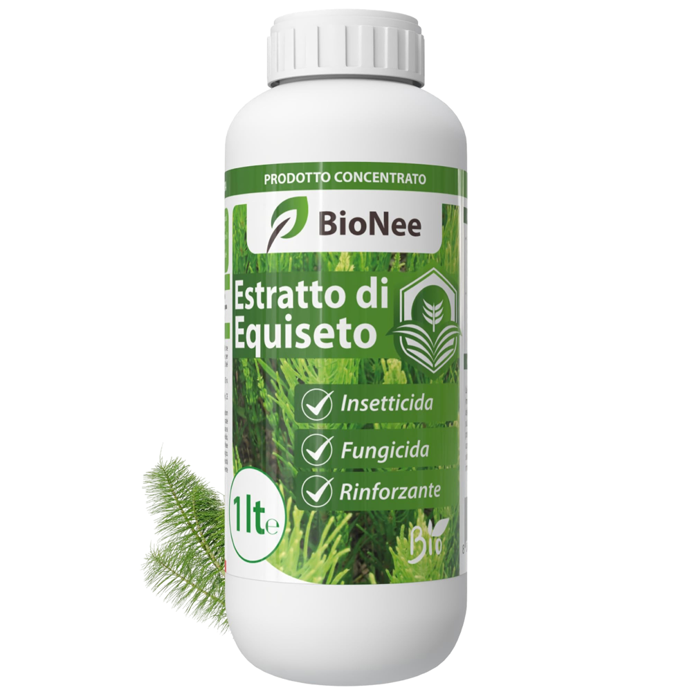 Estratto di equiseto BioNee nel flacone di concentrato da 1 litro